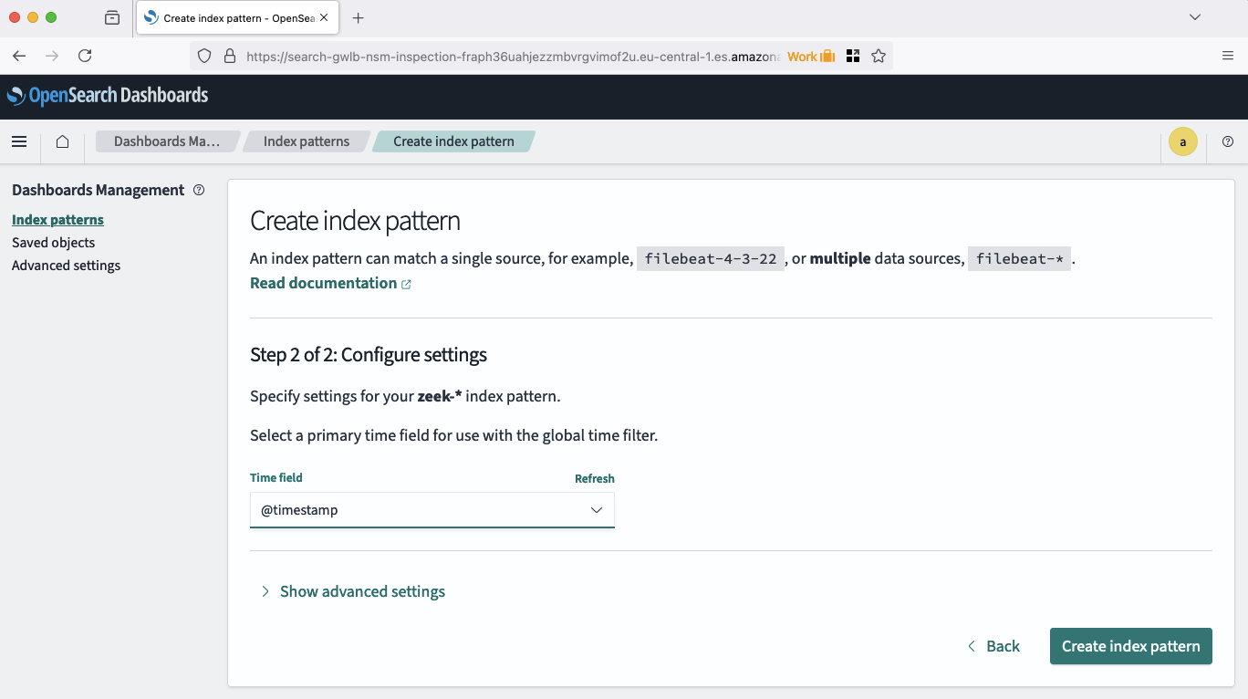 OpenSearch Zeek Pattern Timestamp