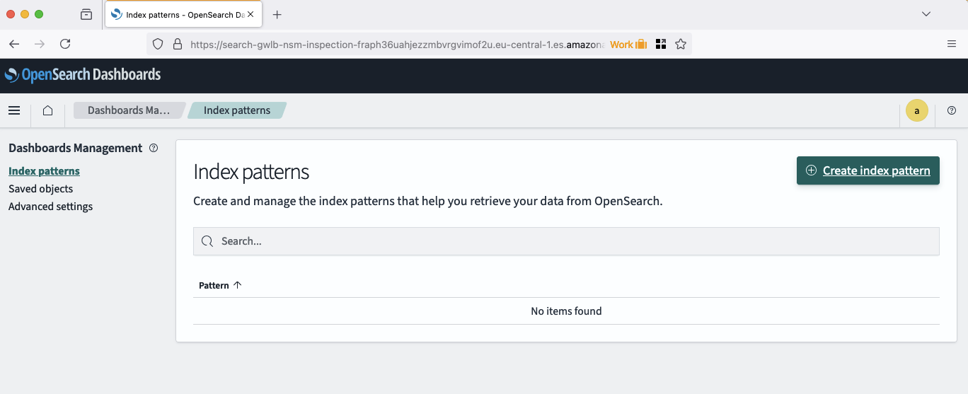 OpenSearch Index Pattern