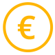 Reduce costs with GenAi - icon with euro sign